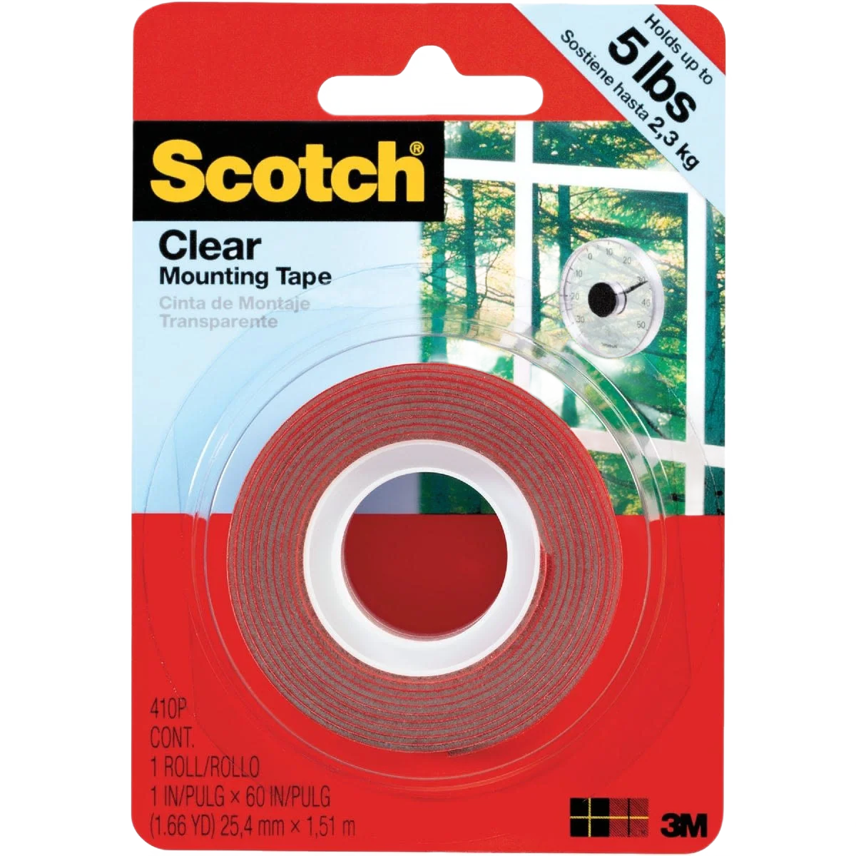 Exclusive Scotch Clear Double-Sided Mounting Tape 1 in. x 60 in. Smooth