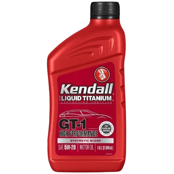 Dependable Kendall GT1 5W20 High Performance Synthetic Blend Car Engine Oil 1 Quart Functional