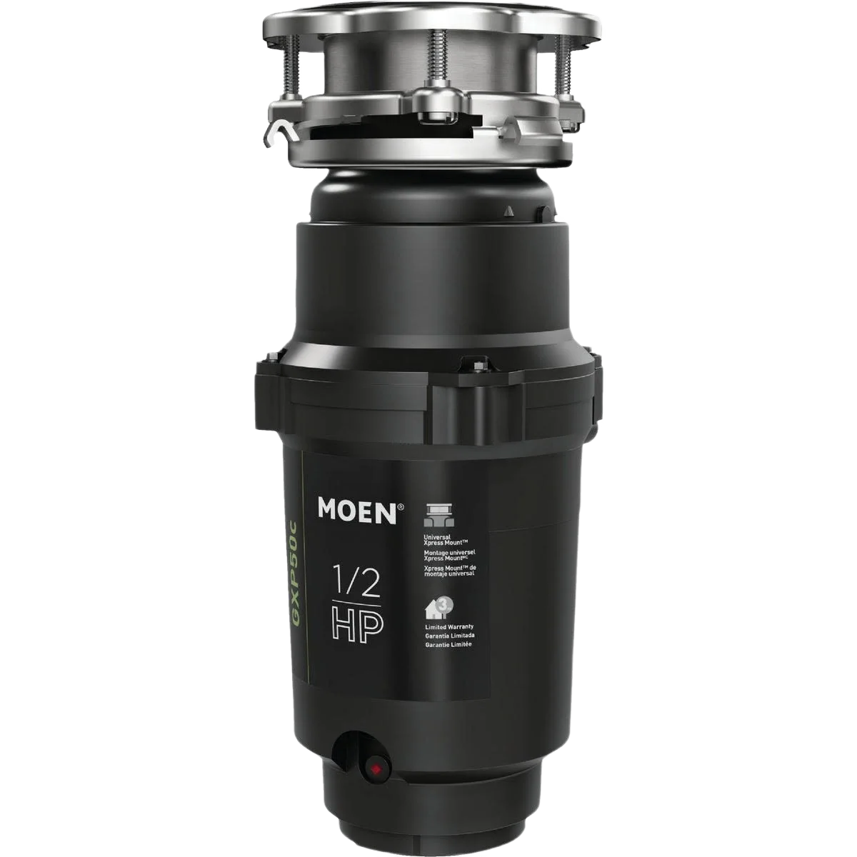 Convenient Moen GX Pro 1 2 Horsepower Galvanized Steel Garbage Disposer Relaxed