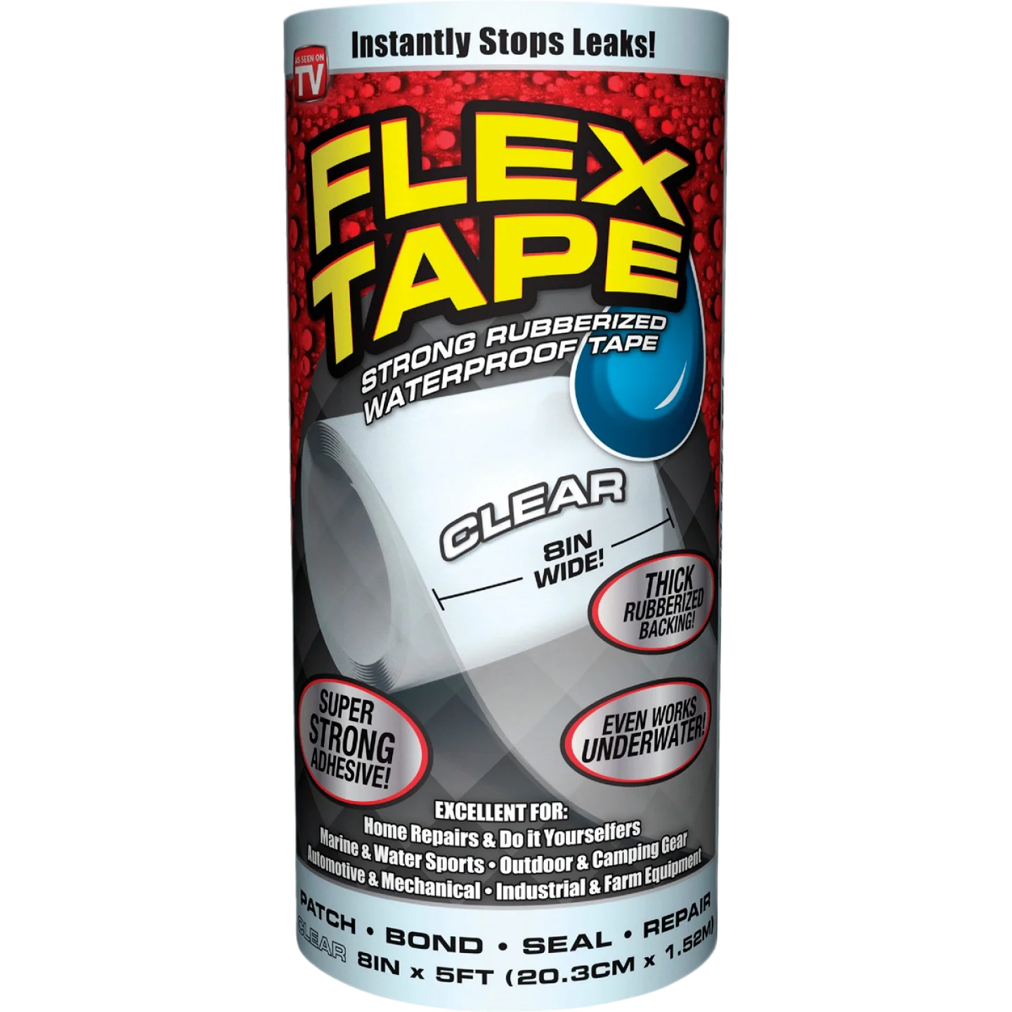 Clean Flex Tape Clear Repair Tape 8 in. x 5 ft. Quality
