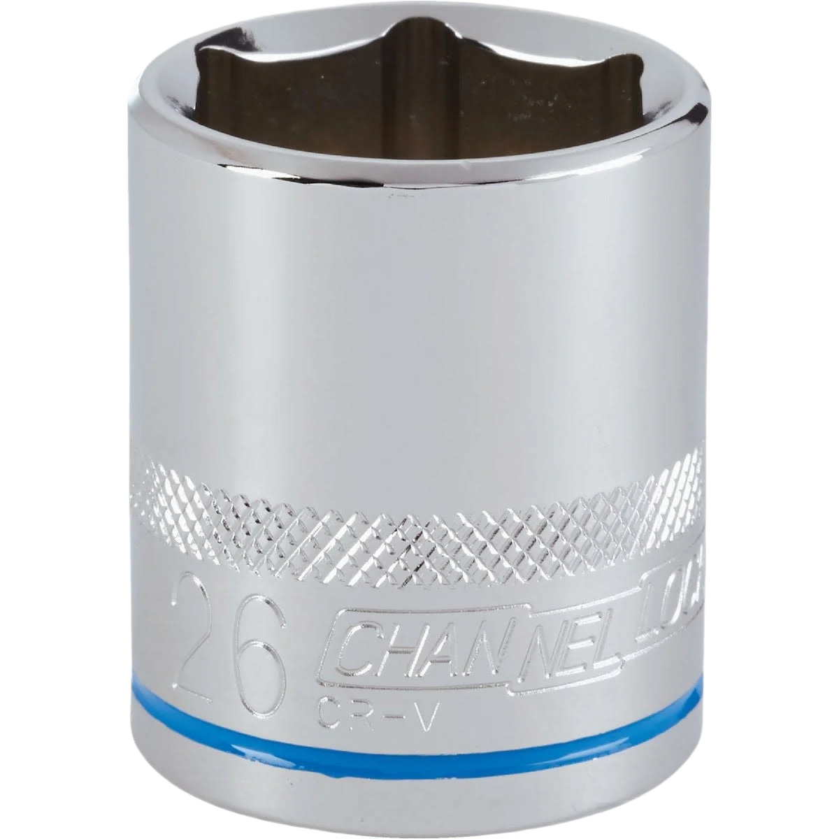 Dependable Channellock 1 2 in. Drive 26mm 6-Point Shallow Metric Socket Elite