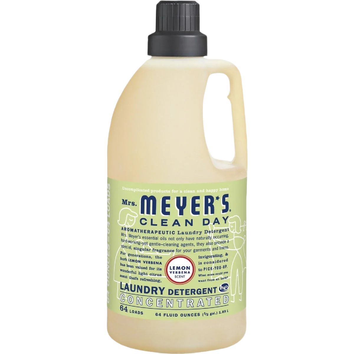 Top-Quality Mrs. Meyer’s Lemon Vebena Clean Day Concentrated Laundry Detergent 64 oz. Expertly Made