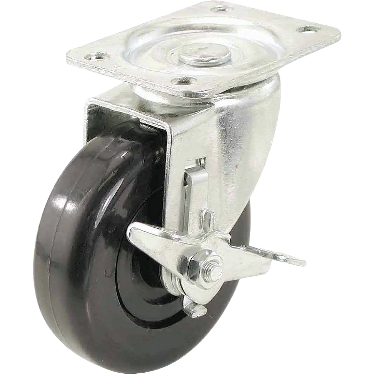 Comfortable Shepherd Hardware 4 Rubber General-Duty Swivel Plate Caster with Brake Recyclable