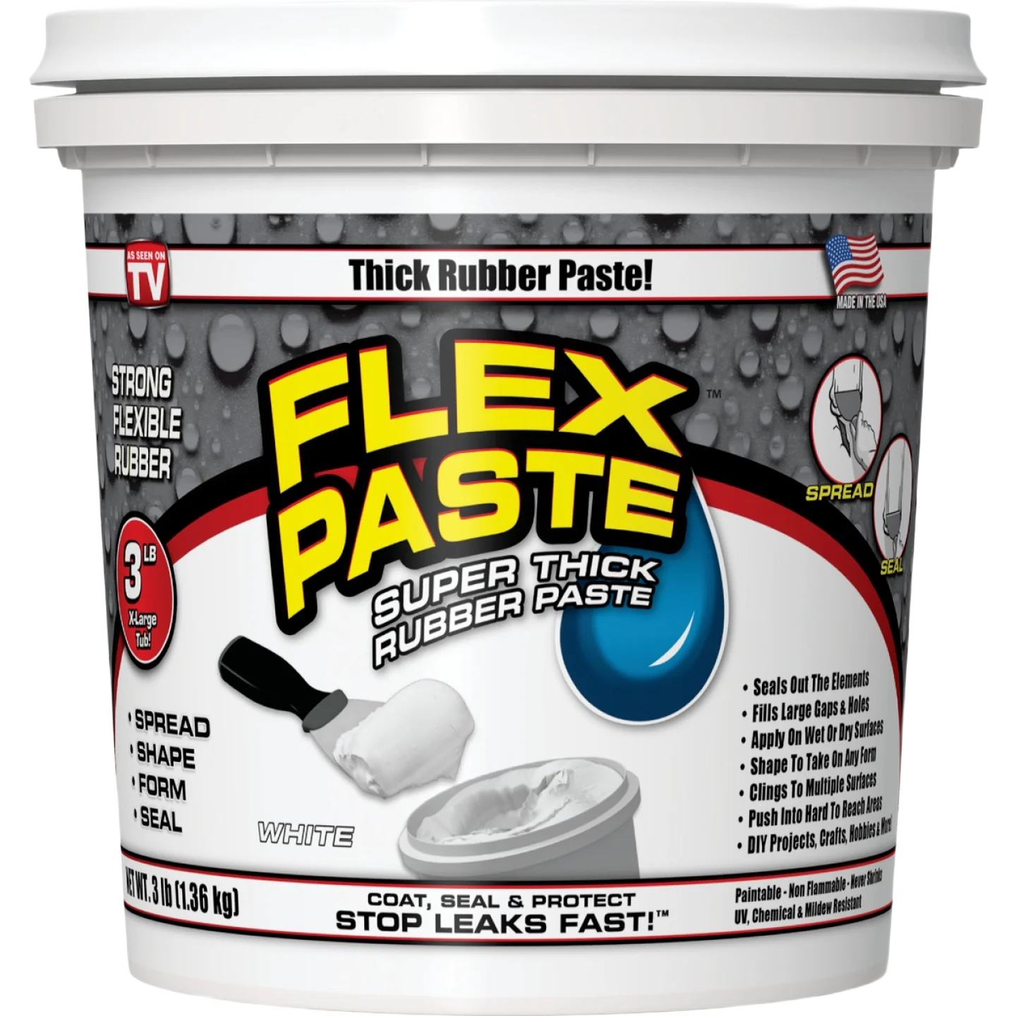 Selected Flex Paste White Rubber Sealant 3 lb. High-End