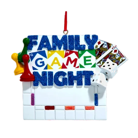Elite Kurt S. Adler Family Game Night Personalized Ornament High-End