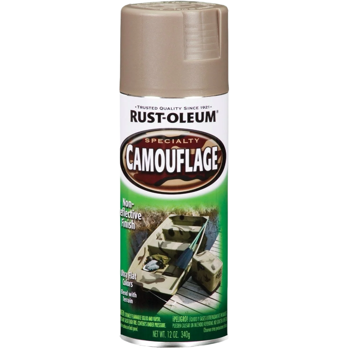Sustainable Rust-Oleum Camouflage Khaki Spray Paint 12 oz. Certified