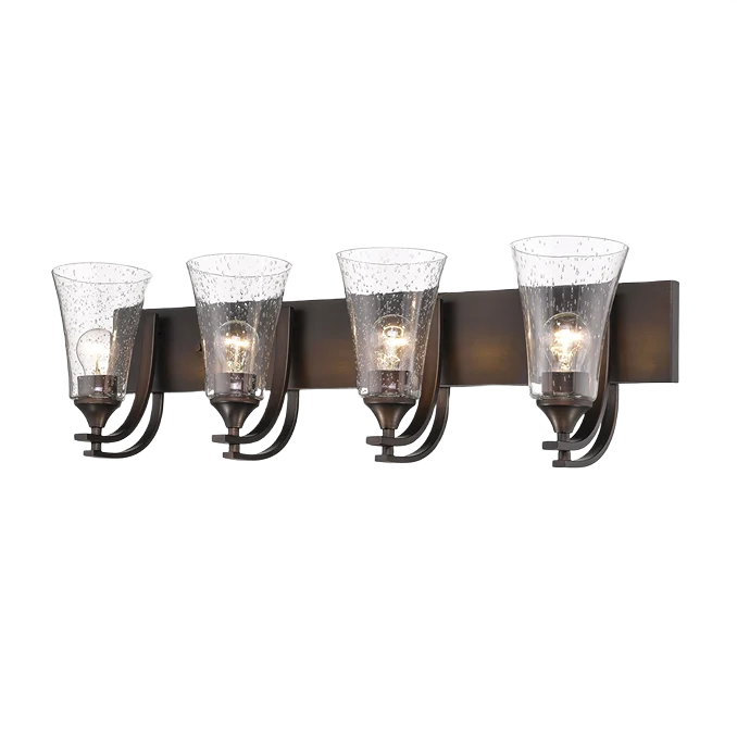 Functional Millennium Lighting 4 Fixture Rubbed Bronze Natalie Sconce Orb Solid