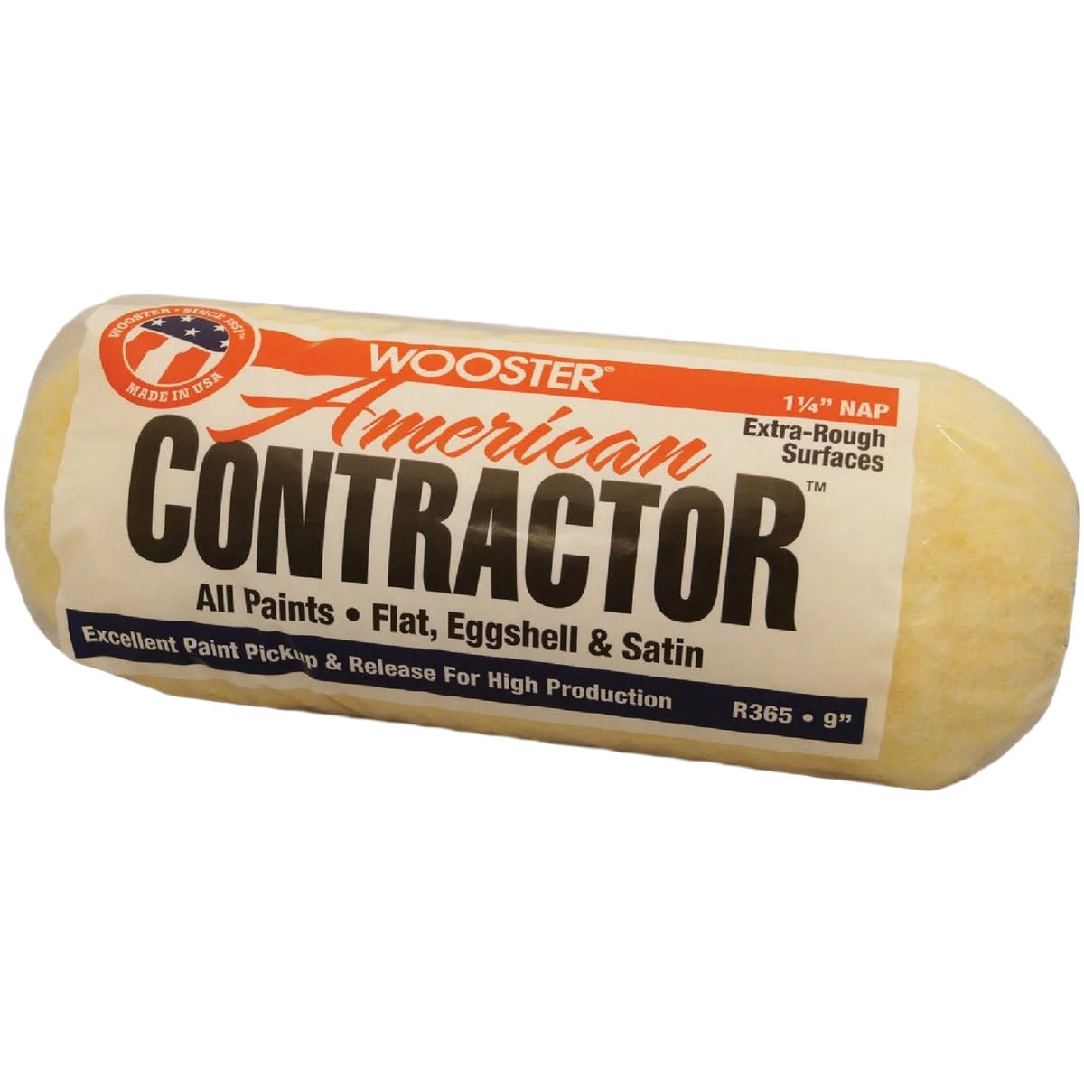 Expertly Made Wooster American Contractor Knit Fabric Roller Cover 9 x 1-1 4 in. Selected