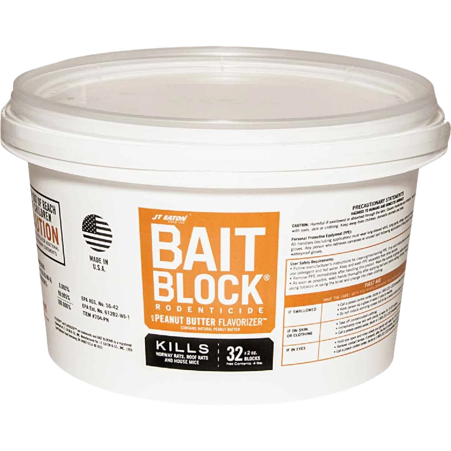 Reliable JT Eaton Rat and Mouse Poison Bait Block Bars 4 lb. Superior