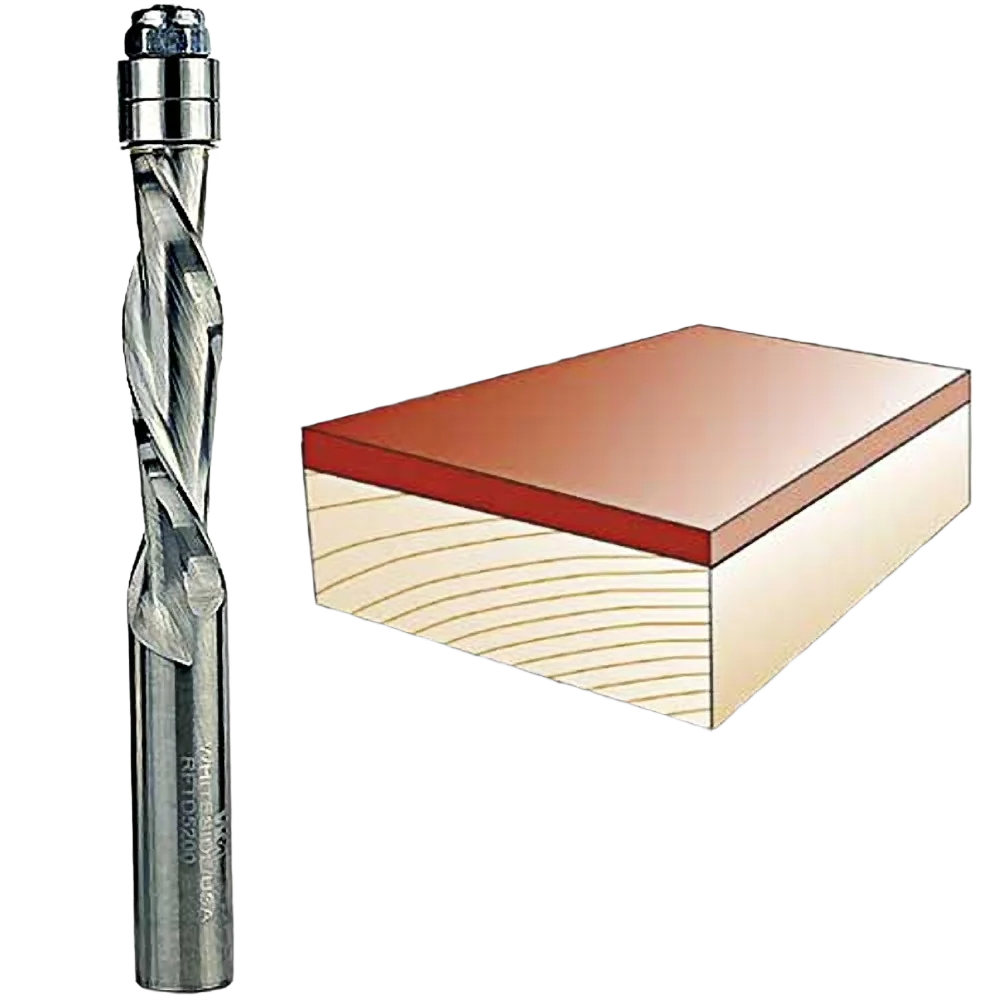 Refined Whiteside Spiral Downcut Flush Trim Bit 1 2 in. SH x 1 2 in. CD x 2 in. CL Crafted