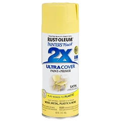 Minimalist Rust-Oleum Painters’ Touch 2X Lemon Grass Satin Spray Paint Primer 12 oz. High-Performance