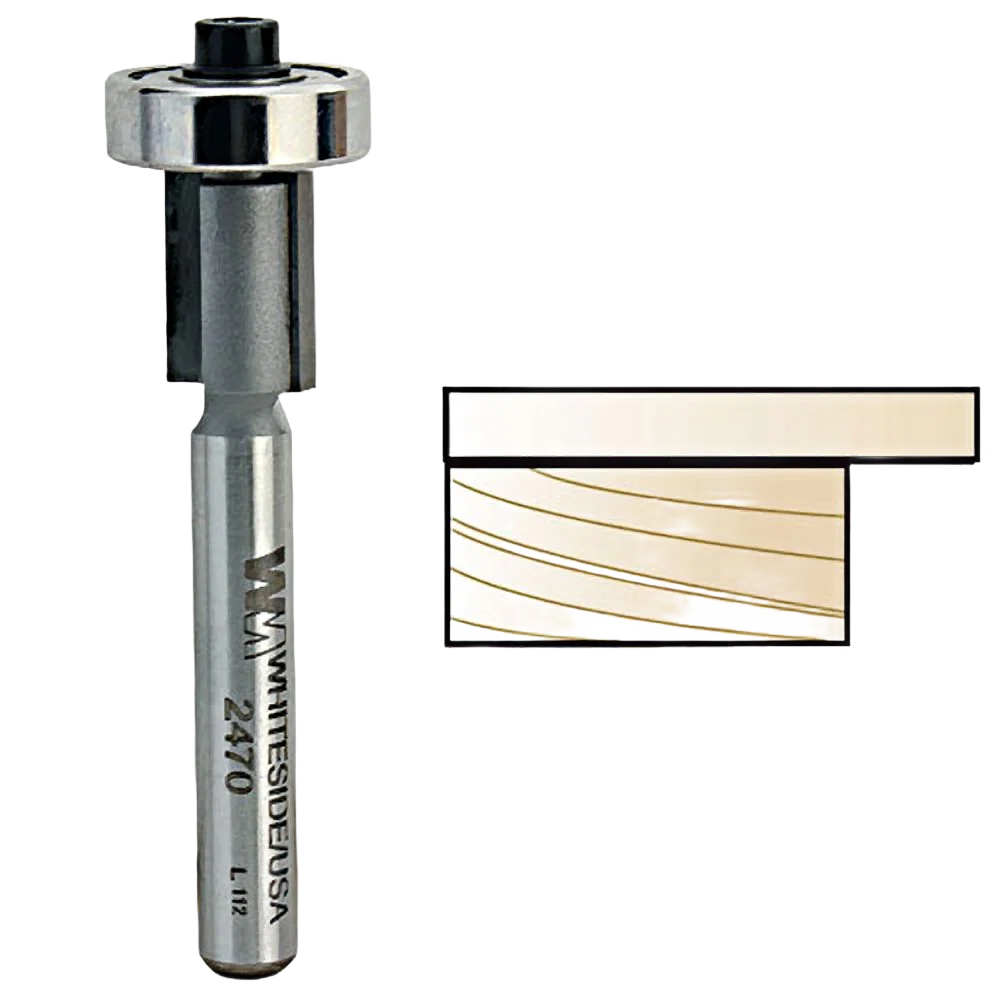 Quality Whiteside Overhang Trim Bit 1 4 in. SH x 3 8 in. CD x 1 2 in. CL Responsible