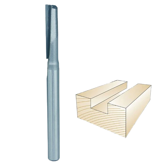 High-End Whiteside Single Flute Straight Bit 1 4 in. SH x 1 4 in. CD x 1 in. CL Relaxed