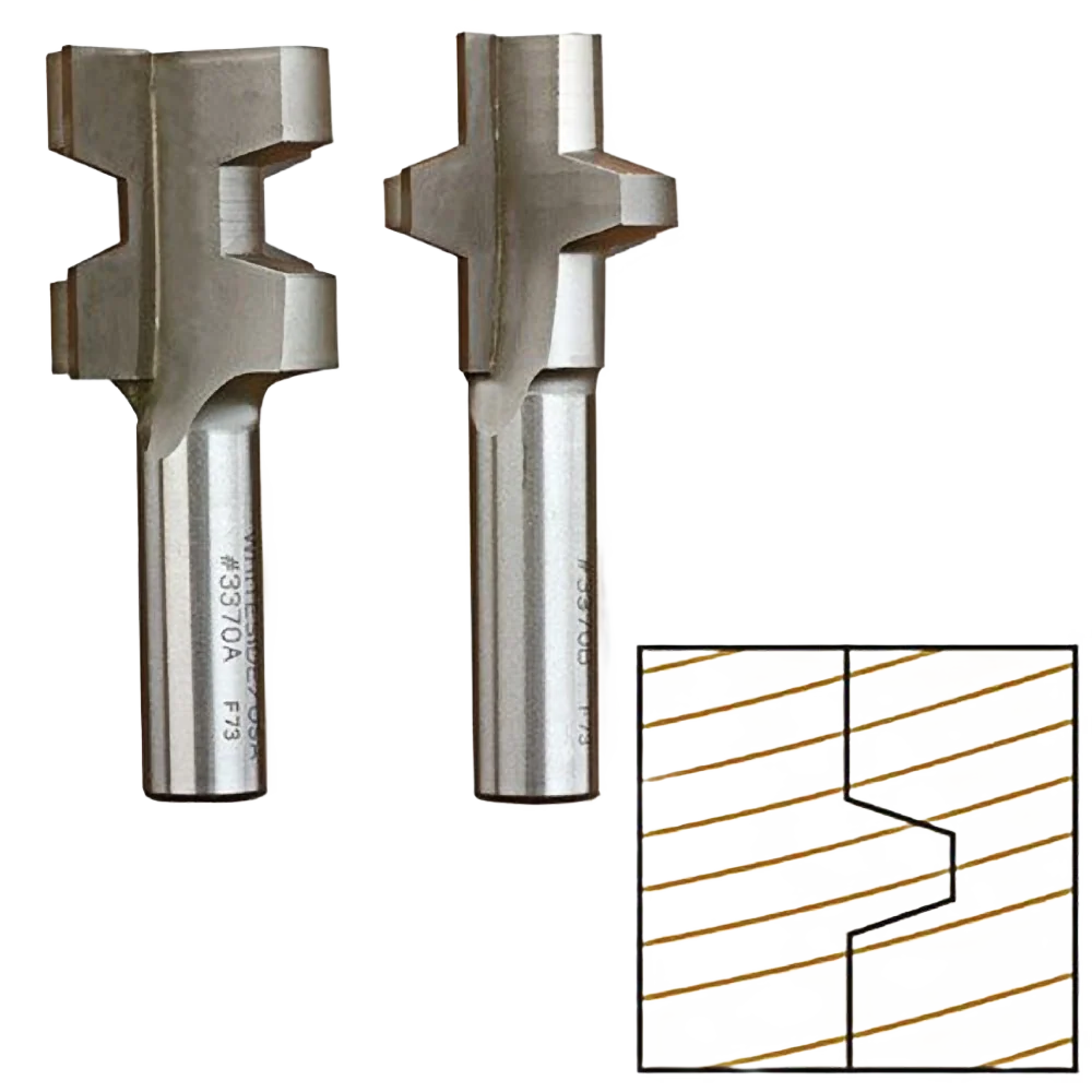 Recyclable Whiteside Wedge Tongue Groove Bit Set 1 2 in. SH x 1-1 4 in. LD x 1-1 4 in. CL Certified