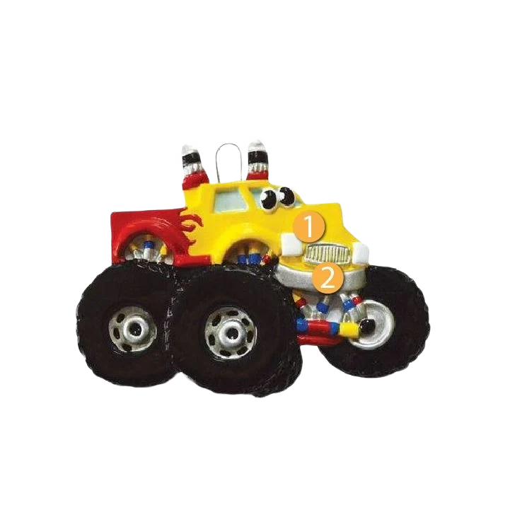 Exceptional Rudolph Me Personalized Monster Truck Ornament Efficient