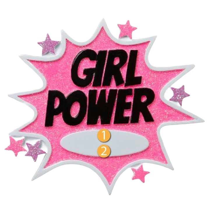 Expertly Made PolarX Personalized Girl Power Ornament Optimized