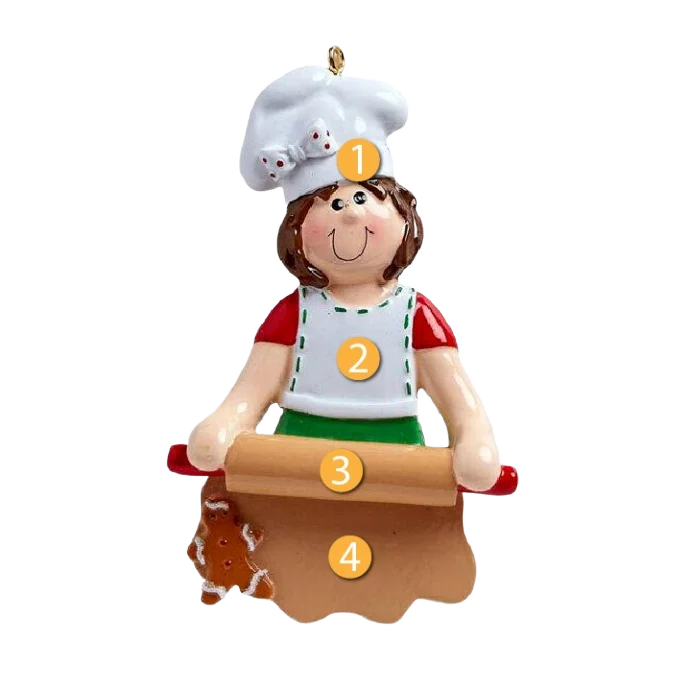 Environmentally Friendly Rudolph Me Personalized Loves to Bake Ornament Proven