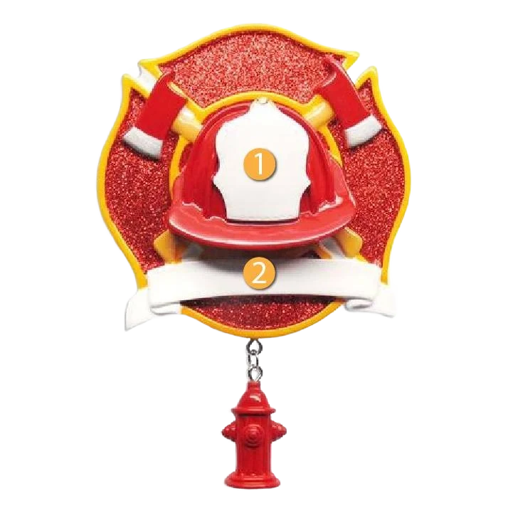 Premium Material PolarX Personalized Fireman Ornament Advanced
