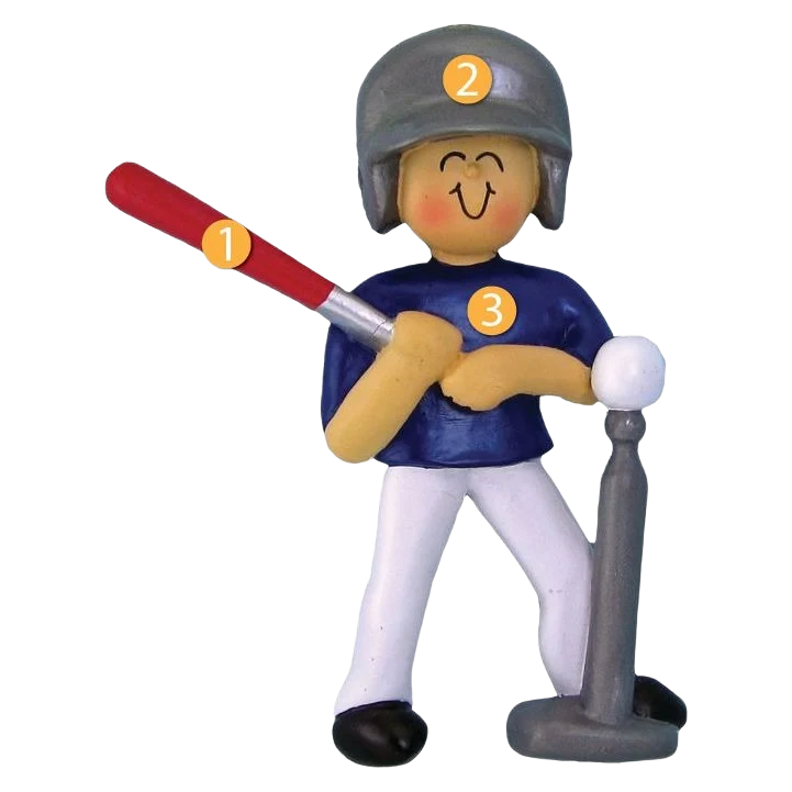 Premium Material Ornament Central Personalized Male Playing Tee Ball Ornament Minimalist