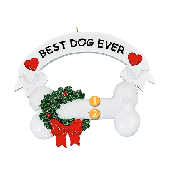 Environmentally Friendly Rudolph Me Personalized Dog Ever Bone Ornament Secure