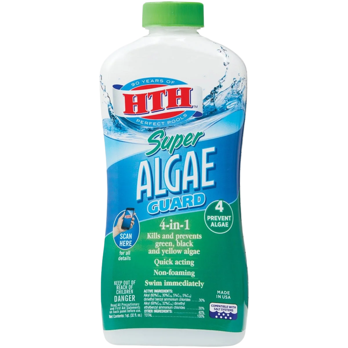Green HTH Super Algae Guard 60 Algae Control Certified