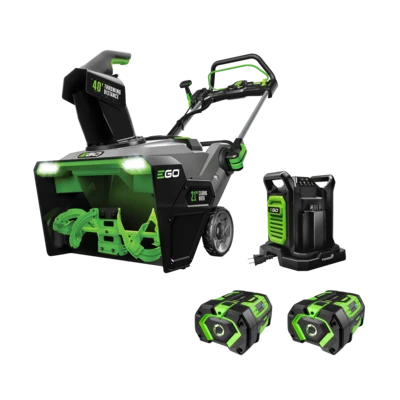 Unique EGO POWER Peak Power™ 21 Snow Blower with Steel Auger and 2 x 7.5Ah Batteries and Dual Port Charger Stylish
