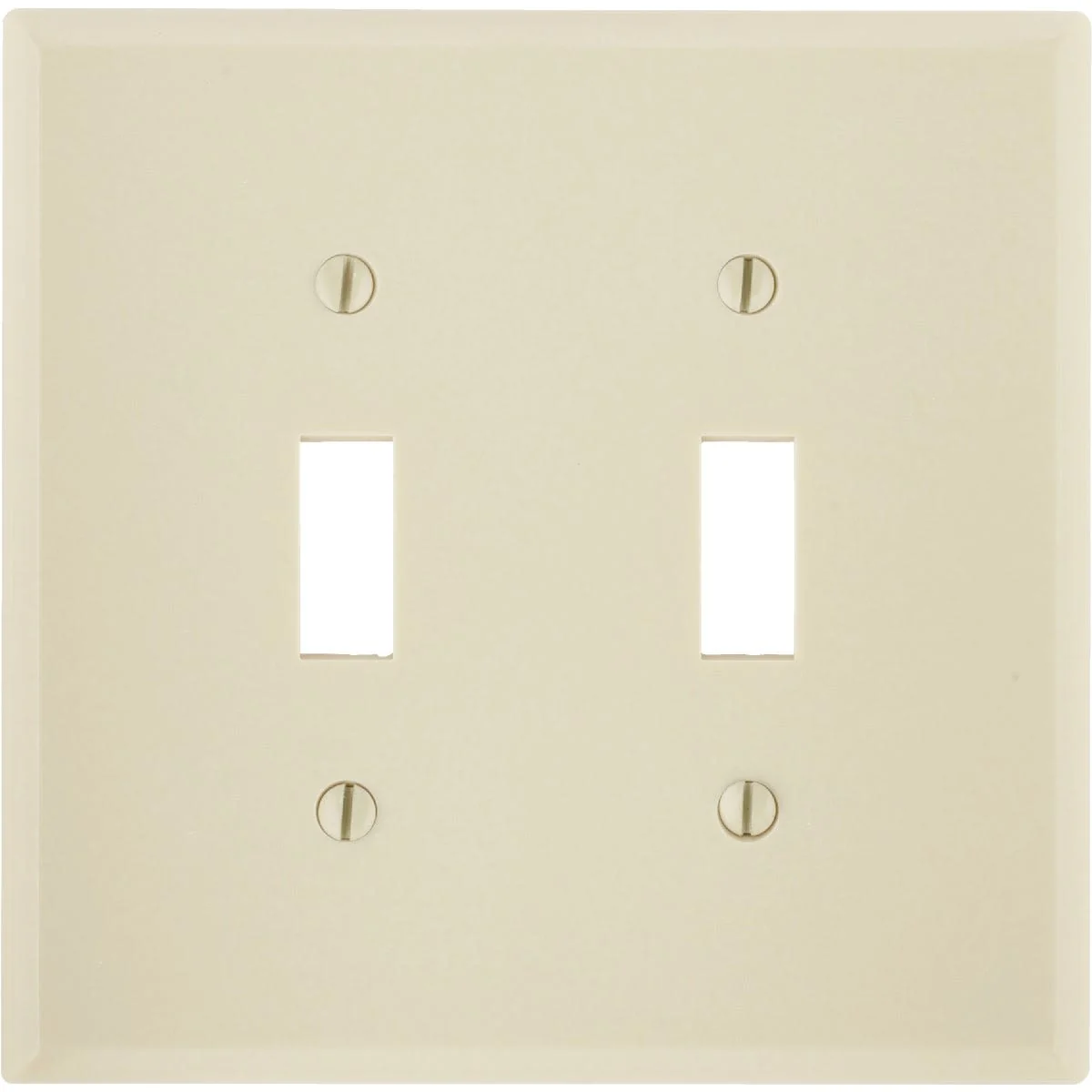 Contemporary Leviton 2-Gang Single Toggle Switch Ivory Outlet Wall Plate Exclusive