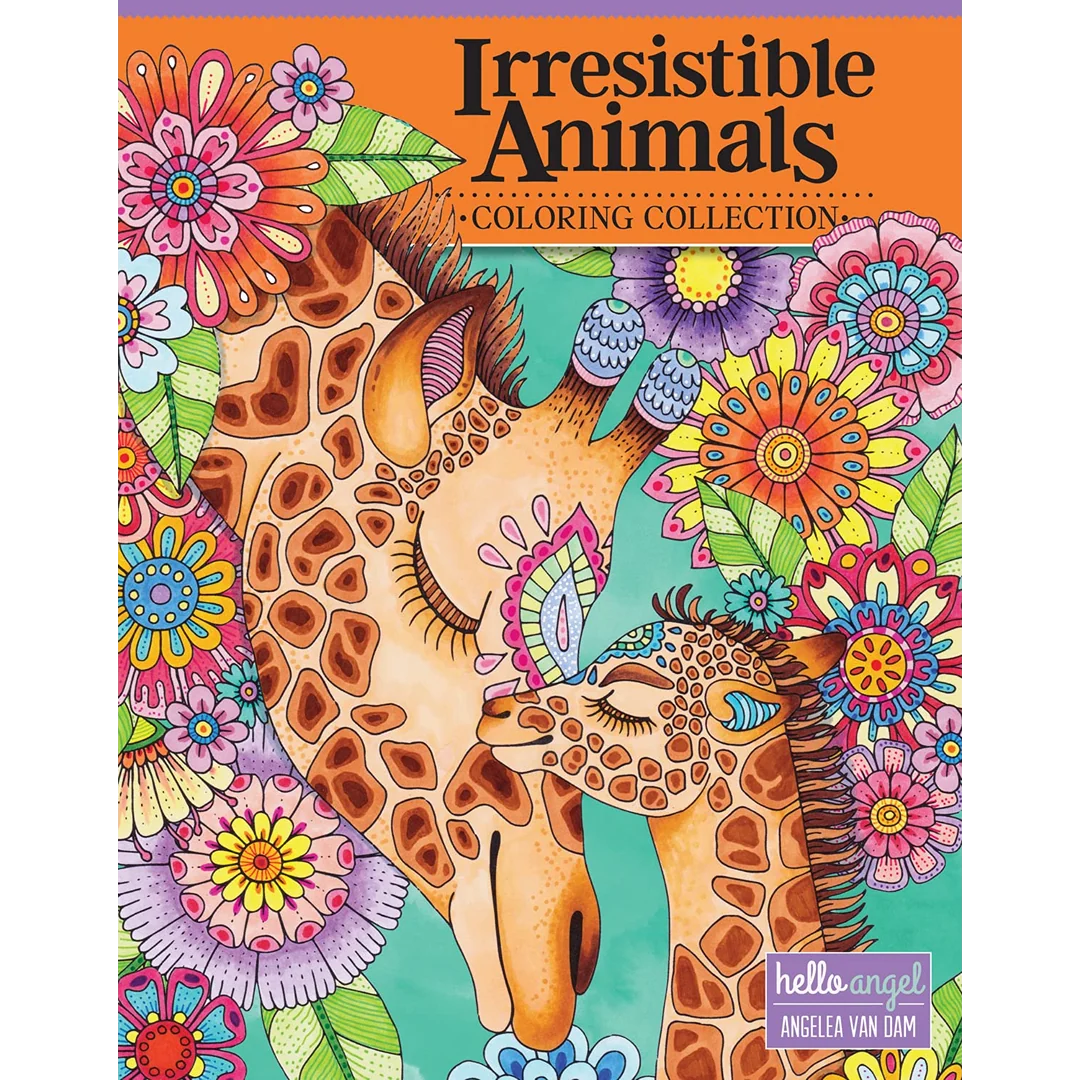 Contemporary Hello Angel Irresistible Animals Coloring Book Official