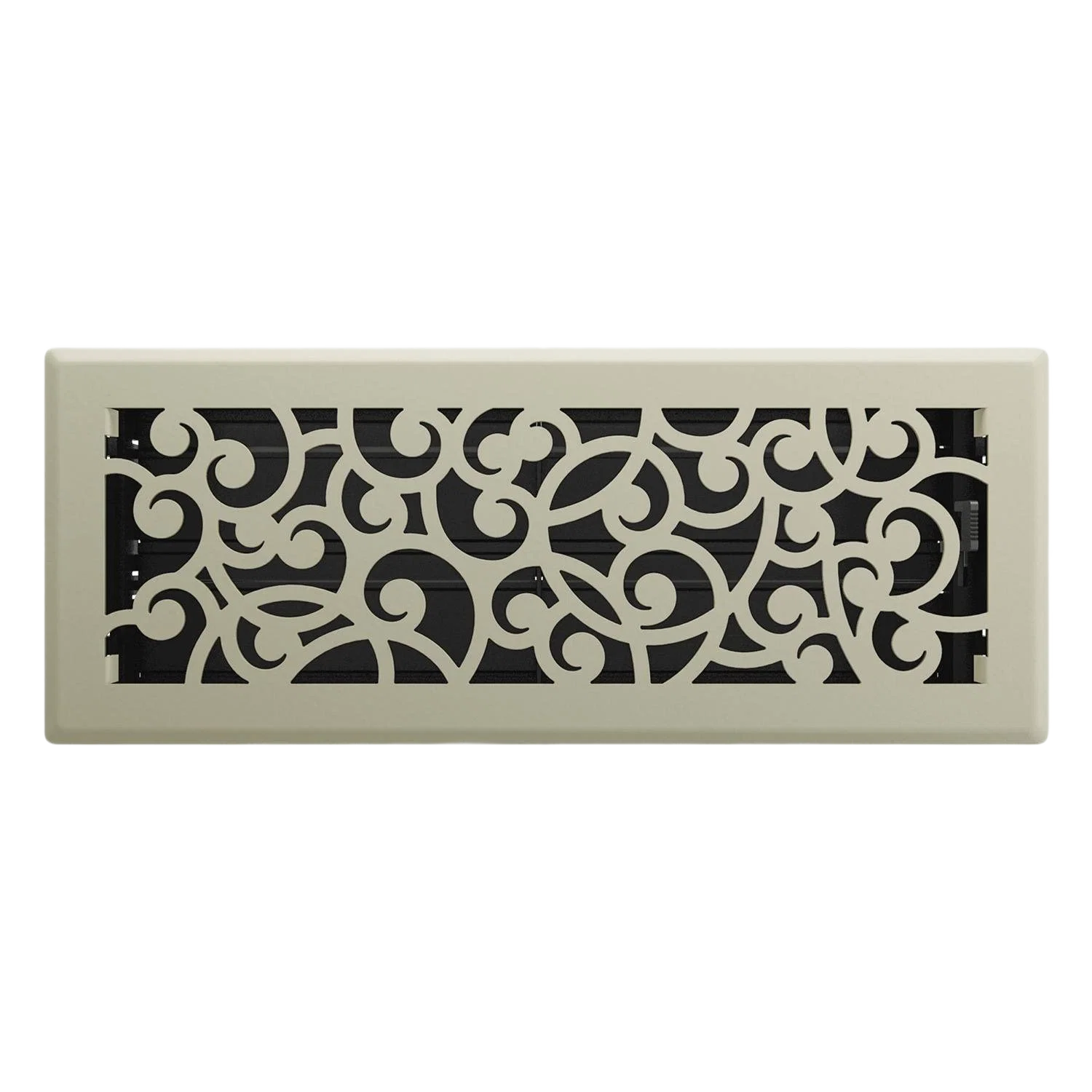 Professional Imperial 4 in. x 12 in. Wonderland Floor Register Satin Nickel Smooth