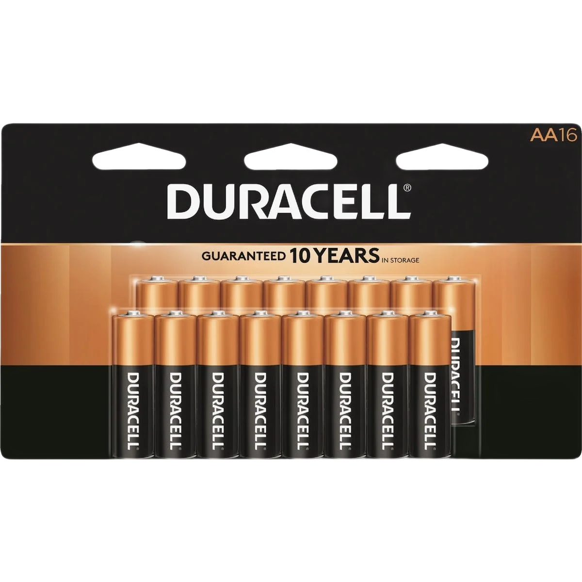 Natural Duracell CopperTop AA Alkaline Battery 16-Pack Prestigious