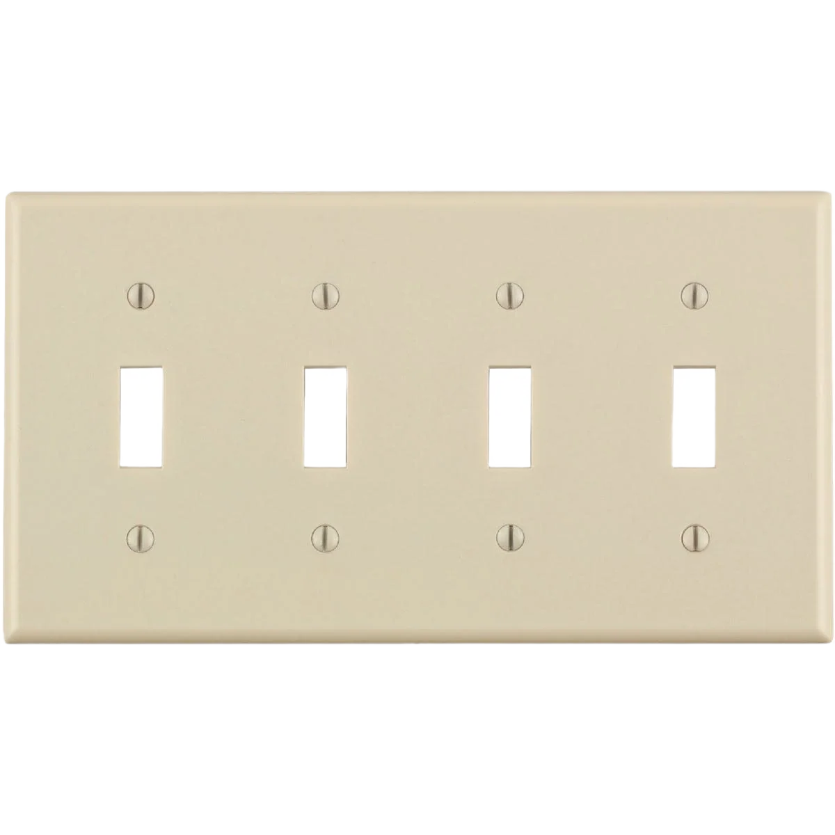 Long-Lasting Leviton 4-Gang Plastic Toggle Switch Wall Plate Light Almond Fashionable