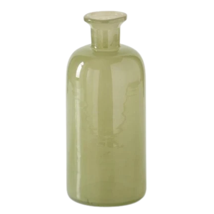 User-Friendly K K Interiors Medium Green Glass Bottle 8.25 in. High-Quality