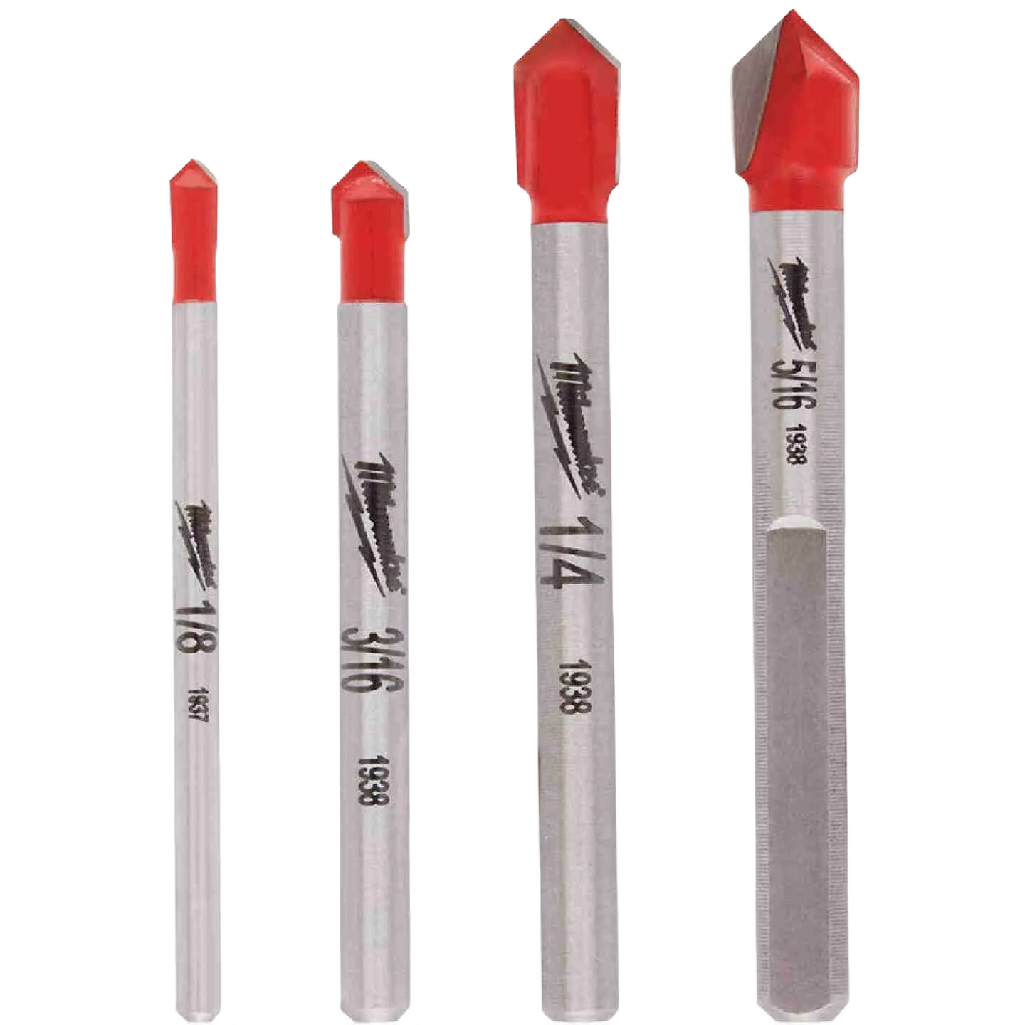 Elite Milwaukee 4-PC Glass and Tile Drill Bit Set Certified