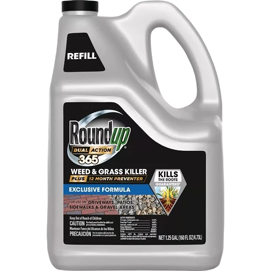Authentic Roundup Dual Action 365 1.25 Gal. Exclusive Formula Refill Weed Grass Killer User-Friendly