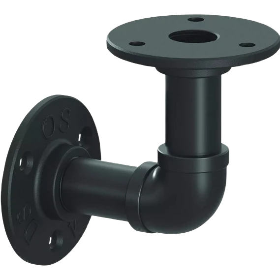 Functional Knape Vogt Birmingham 4 Black Elbow Pipe Shelf Bracket Casual