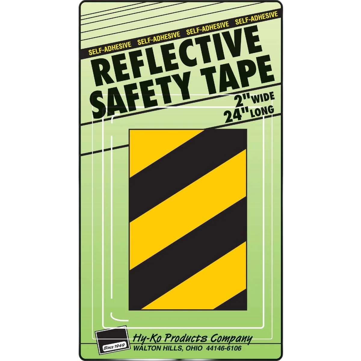 Authentic Hy-Ko 2 W x 24 L Yellow and Black Reflective Safety Tape