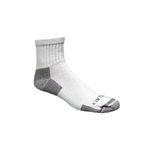 Solid Carhartt Men’s Large White Cotton Quarter Socks 3-Pack Stylish