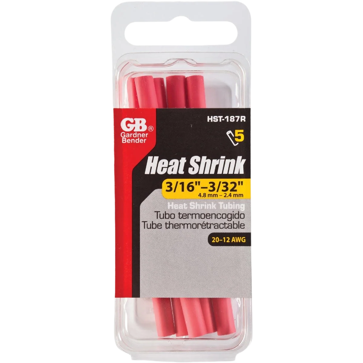 Luxury Gardner Bender Thin-Wall Heat Shrink Tubing 3 16 In. x 4 In. Pure