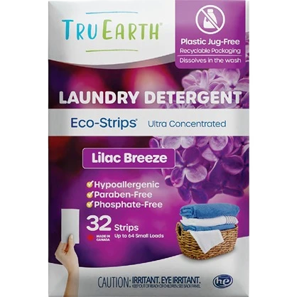 Versatile Tru Earth Eco-Strips Lilac Breeze Laundry Detergent Environmentally Friendly