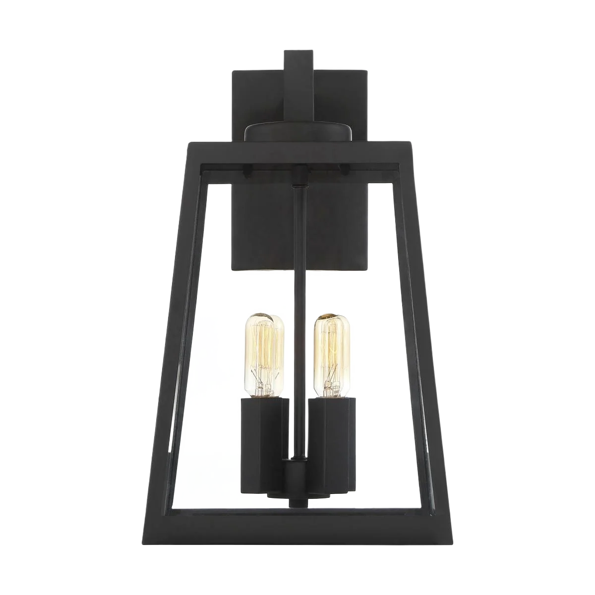 Top-Quality Satco Halifax Matte Black 4 Light Large Wall Lantern with Clear Glass Natural