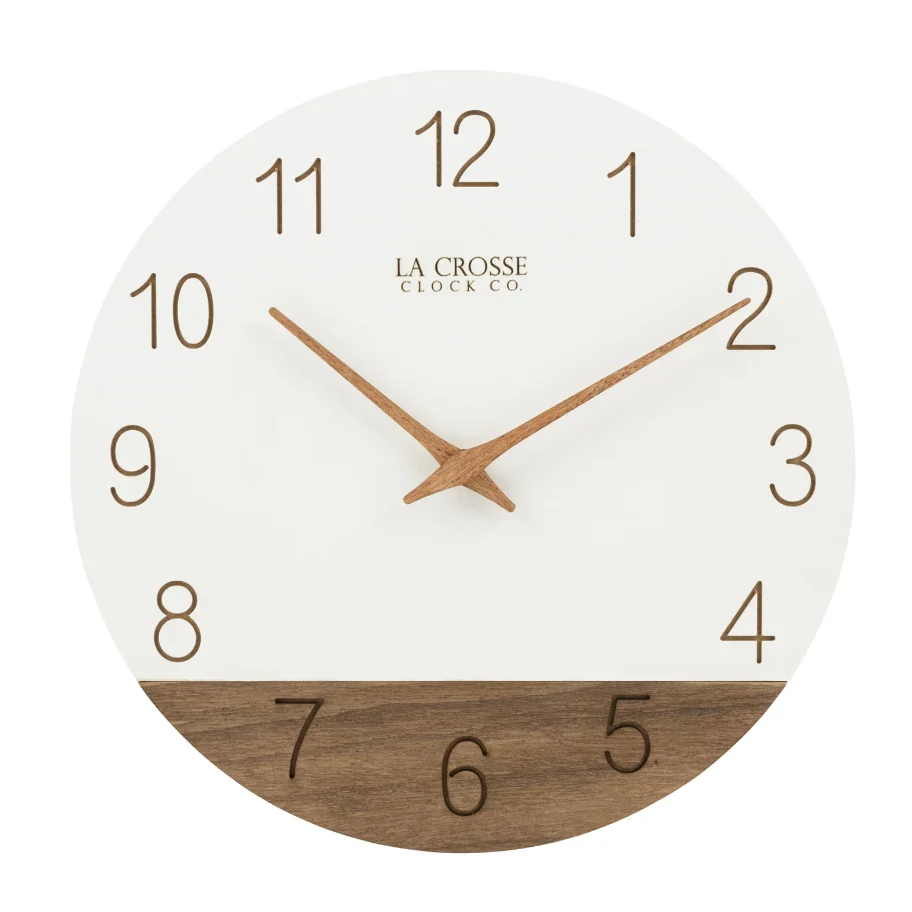 Enhanced La Crosse Clock Co. Sierra Wood Wall Clock 12 in. Fast