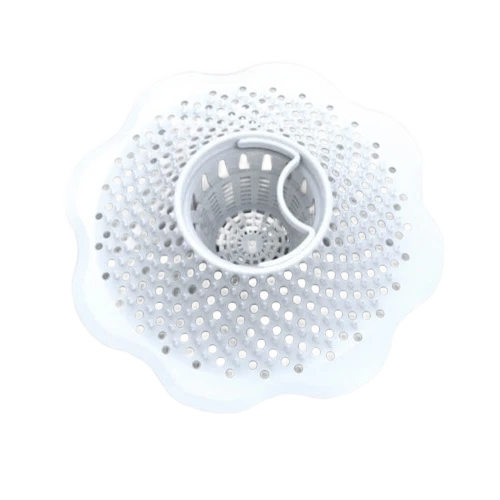 Unique Danco White Hair Catcher Bathroom Tub Strainer Easy-to-Use