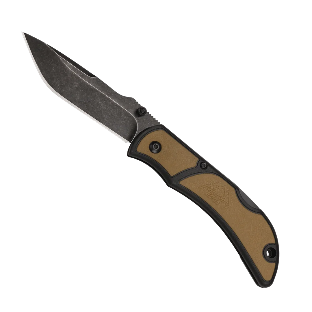 Eco-Friendly Outdoor Edge Chasm 3.3 In Folding Knife Brown Breathable