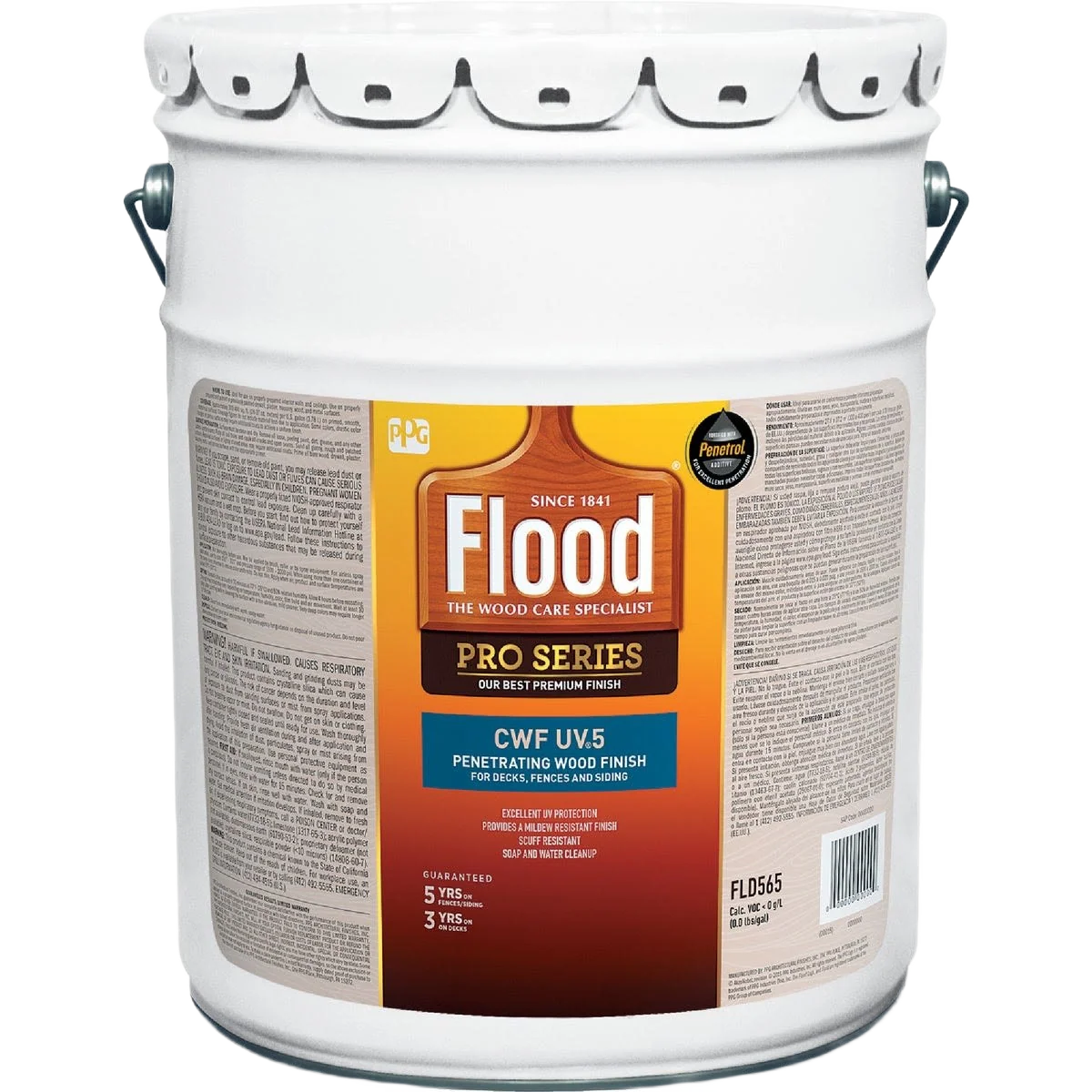 Quality Flood Pro Series Cwfuv.5 Natural Exterior Wood Finish 5-Gallon Green