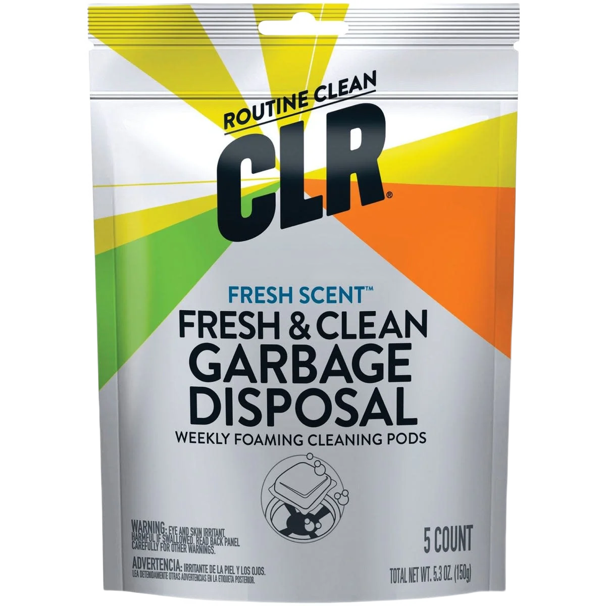 Responsible CLR Fresh Clean Foaming Garbage Disposer Cleaner Pods 5 Count Green