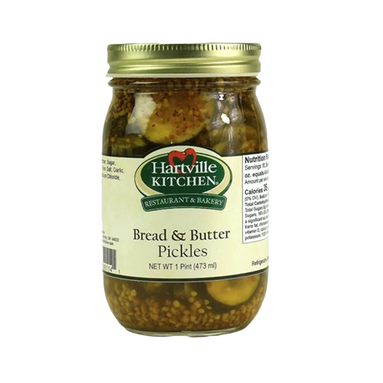Detailed Hartville Kitchen Bread and Butter Pickles 1 Pint Breathable
