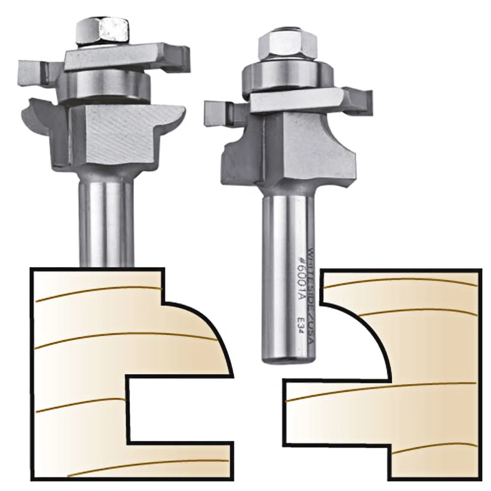 High-Performance Whiteside Round Stile and Rail Bit Set 1 2 in. SH Smart