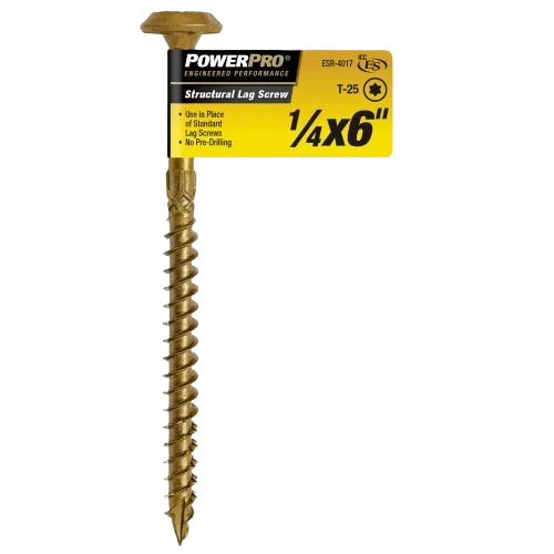 Environmentally Friendly Power Pro 1 4 In. x 6 In. Structural Lag Screw Dependable