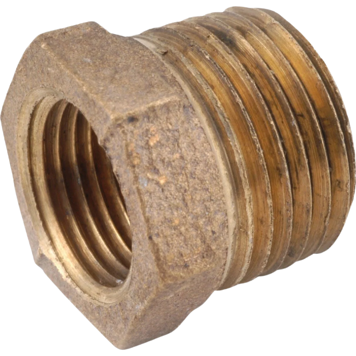 Fast Anderson Metals Red Brass Hex Reducing Bushing 3 4 In. MPT x 1 2 In. FPT Durable