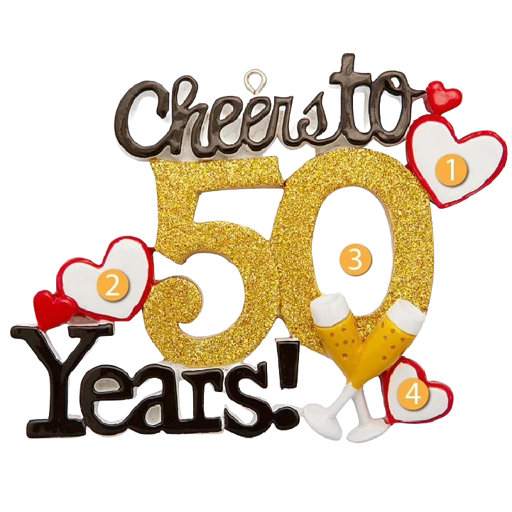 Dependable PolarX Personalized Cheers to 50 Years Ornament Excellent